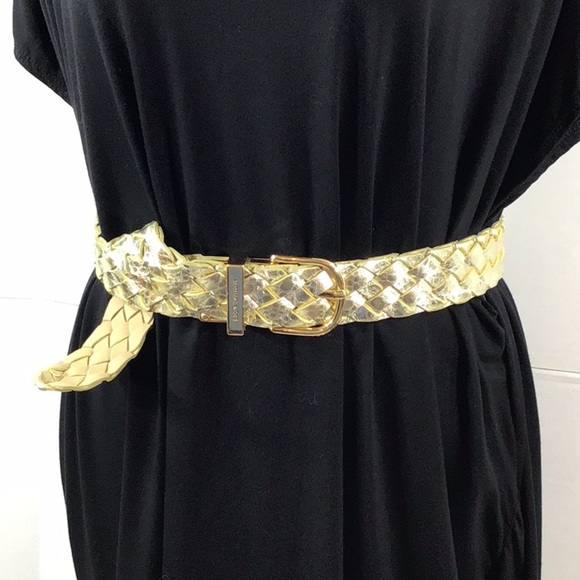 MICHAEL Michael Kors Accessories - MMK braided gold leather belt M